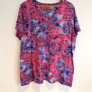 Active Zone Woman T Shirt Short Sleeve Multi Color Plus Size 3X